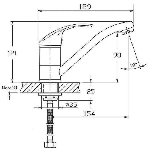 Смеситель Haiba HB36 HB4536-2 на раковину хром - фото 2