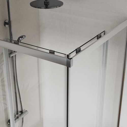 Душевой уголок Vincea City VSS-5CT8010CL 100х80 стекло прозрачное профиль хром без поддона - фото 5