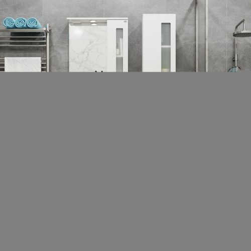 Зеркало-шкаф Onika Кристалл 205818 60х70 подвесной цвет белый - фото 4