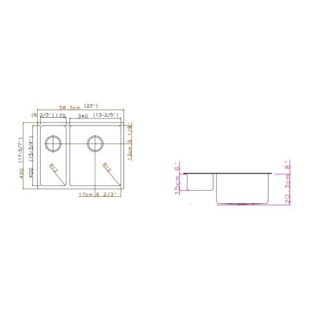 Кухонная мойка Grandex Aqua PROLINE 58 300208 60х45 цвет серый поверхность матовая