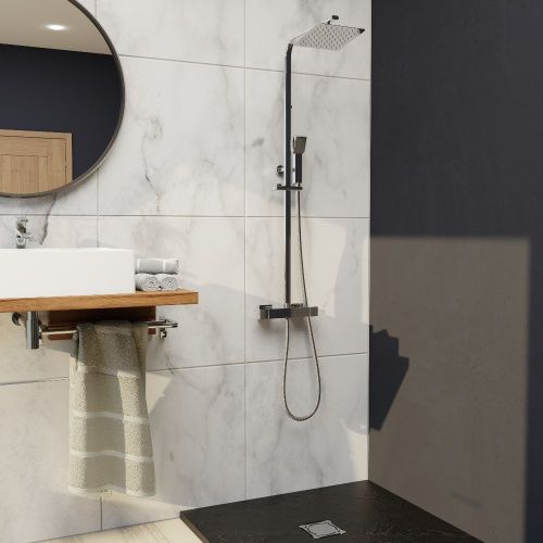 Душевая стойка RGW Shower Panels 21140122-01 настенная цвет хром с термостатом - фото 2