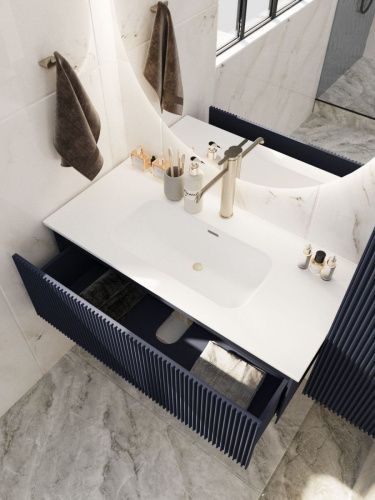 Тумба под раковину La Fenice Terra FNC-01-TER-BG-100 100х50 подвесная цвет синий - фото 5