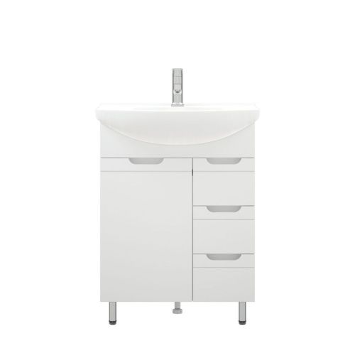 Тумба под раковину Corozo Лея SD-00001509 60х30 напольная цвет белый - фото 5