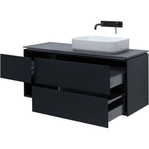 Тумба под раковину Allen Brau Infinity 1.21007.AM 120х50 подвесная цвет черный - фото 5