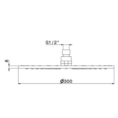 Верхний душ Newform XT 26534.21.018 хром - фото 2
