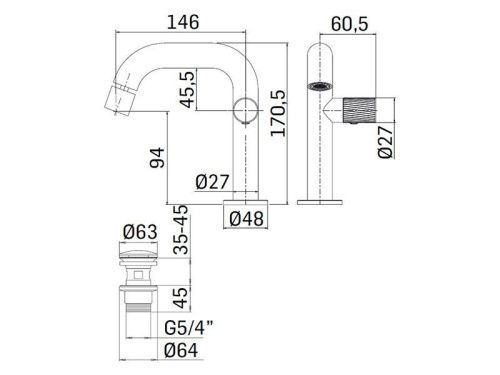 Смеситель Mamoli Tuttodunpezzo 571000000051 на биде хром - фото 2
