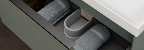 Тумба с раковиной La Fenice SIMPLA NFNC-01-SIM-G-60-3-60 60х50 подвесная цвет серый - фото 5