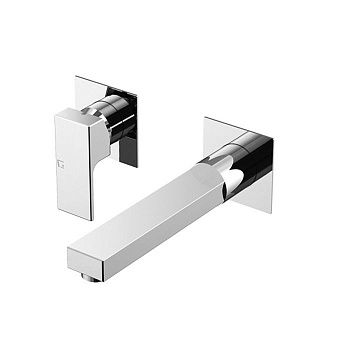 Смеситель для раковины Gattoni Kubik 2537/25C0 встраиваемый в стену хром