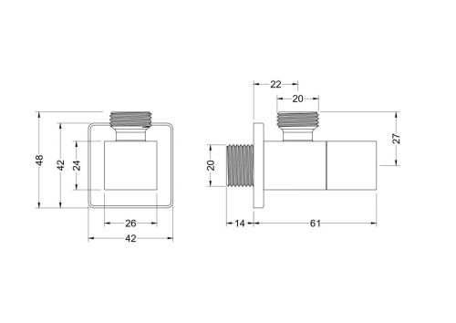 Переходник угловой Aquatek AQ2453MB - фото 4