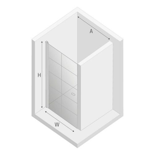 Душевая дверь New Trendy NEW VARIA Black D-0277A 90х195 стекло прозрачное профиль черный - фото 3