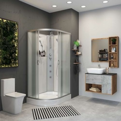 Душевая кабина Niagara Classic 33121423RBKTG 120х80 асимметричная без крыши ориентация правая - фото 3