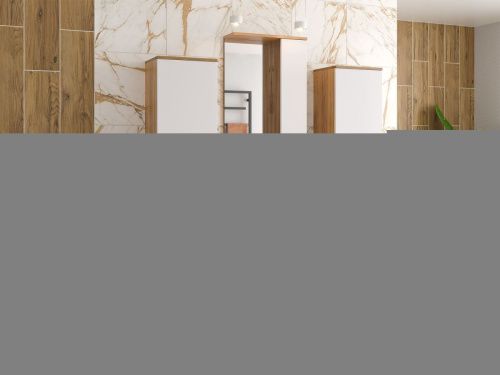 Тумба под раковину Misty Крафт П-Кра-07050-011 50х30 напольная цвет белый/коричневый - фото 5