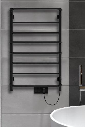 Полотенцесушитель электрический Indigo Europe Lux LELLE80-50BRRt 55х80 черный - фото 2