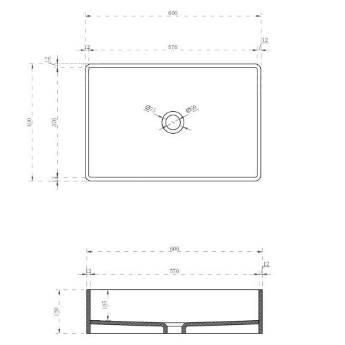 Раковина из полиэфирной смолы Abber KRISTALL AT2803Saphir 60х40 накладная цвет синий без отверстий под смеситель - фото 4