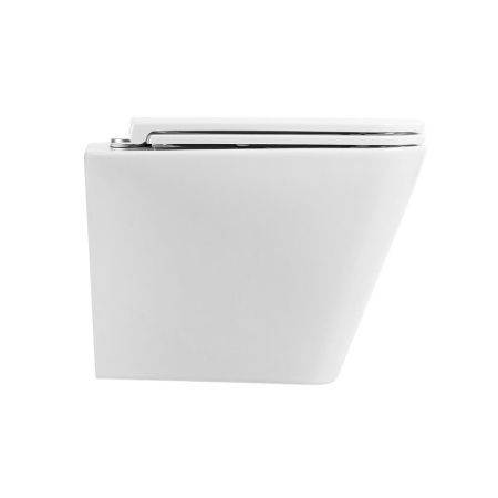 Унитаз подвесной BelBagno ARDENTE-R BB520CHR/SC белый с сиденьем микролифт безободковый каскадный смыв