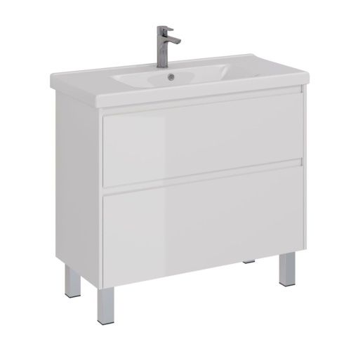 Тумба под раковину LeMark Combi LM03C100T 100х40 напольная цвет белый - фото 5