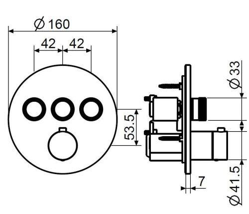 Смеситель для душа Plumberia Selection Psbox PSB1903CR встраиваемый в стену хром - фото 2