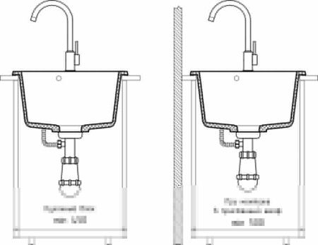 Кухонная мойка Granfest Praktik P-505 песочный 50х45 цвет бежевый поверхность матовая