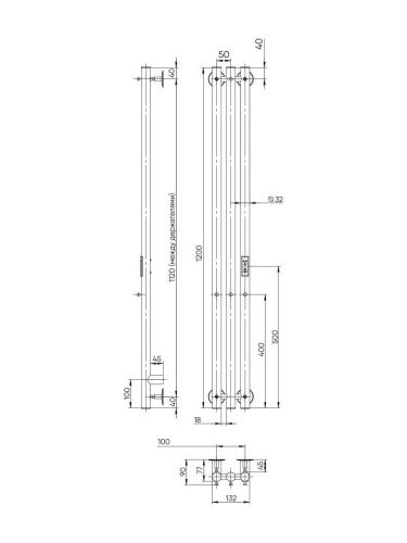 Полотенцесушитель электрический Indigo Style 3 LSE120-13BRRt 15х120 черный - фото 4