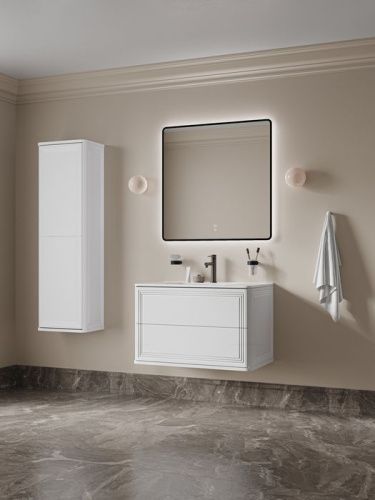 Тумба с раковиной Iddis Oxford Neo OXN80W0i95K 80х50 подвесная цвет белый - фото 4