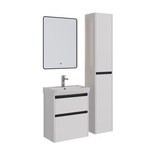 Шкаф-пенал LeMark Combi LM03C35P-black 40х170 напольный цвет белый - фото 5