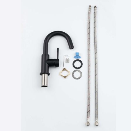 Смеситель Aquatek ЕВРОПА AQ1307MB на раковину черный