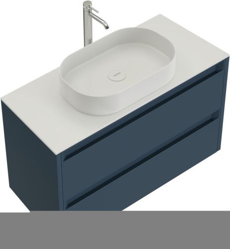 Тумба под раковину Allen Brau Fantasy 2.0 1.11003.BGM 2.0 100х50 подвесная цвет синий - фото 4