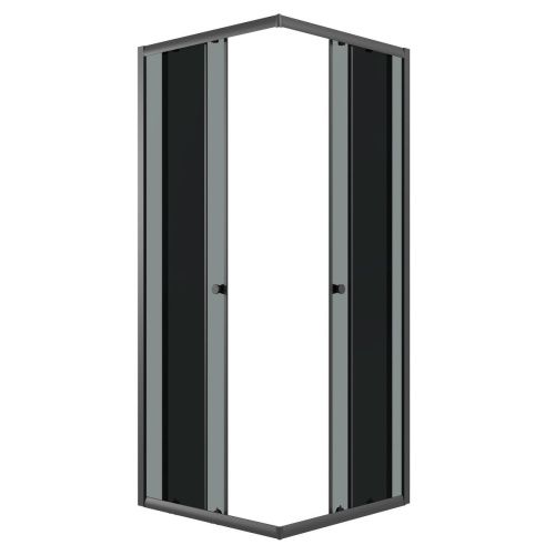 Душевой уголок Niagara Eco NG-1010-14QT 100х100 стекло тонированное профиль черный без поддона - фото 4