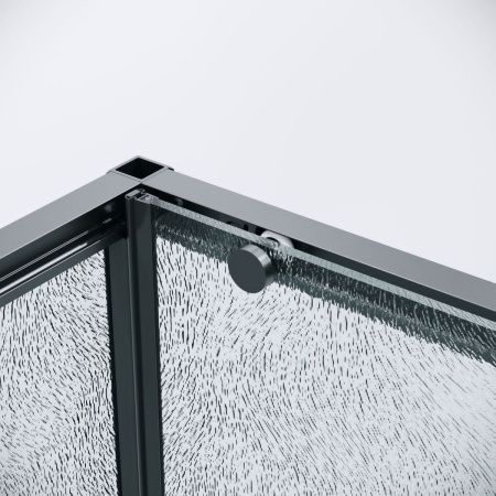 Душевой уголок Grossman Galaxy 120.K33.01.1180.21.02 110х80 стекло текстурное профиль черный без поддона