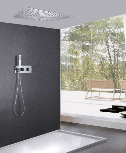 Душевая система Abber AF8255 встраиваемая в стену цвет хром с термостатом - фото 2