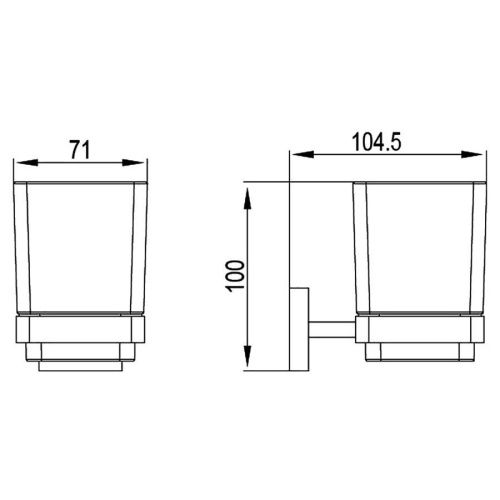 Стакан для зубных щеток Timo Selene 10033/00 - фото 2