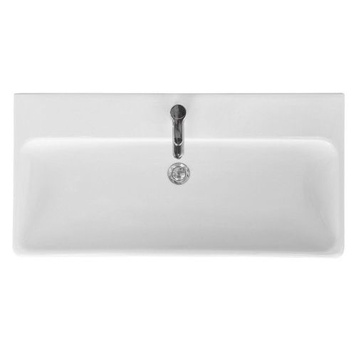 Раковина керамическая Onika Адриана 1WH501629 90х50 накладная цвет белый 1 отверстие под смеситель - фото 2