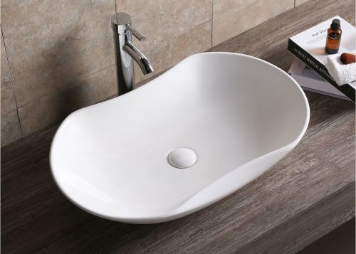 Раковина из сантехнического фарфора Cerutti SPA CR7031 70х40 накладная цвет белый без отверстий под смеситель