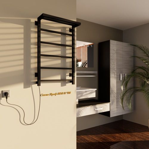 Полотенцесушитель электрический Altasan СкалаПроф СкалаПроф8050ПЧМ 55х80 черный - фото 3