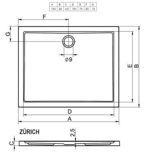 Ванна акриловая Riho Rethink B104011005 160х70 пристенная прямоугольная - фото 2