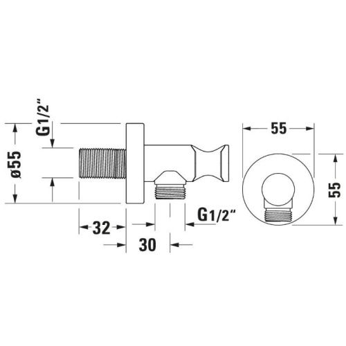 Шланговое подключение Duravit Showers UV0630009046 - фото 2