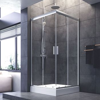 Душевой уголок Am.Pm Gem W90G-403-090MT 90х90 стекло прозрачное профиль хром без поддона