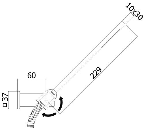 Душевой гарнитур Paffoni Level ZDUP059NO настенный черный - фото 2