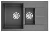 Кухонная мойка Granula 7802, ГРАФИТ 80х50 цвет черный поверхность матовая