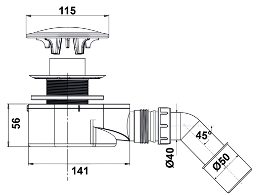 Сифон для душевого поддона Bettoserb 125341 - фото 2