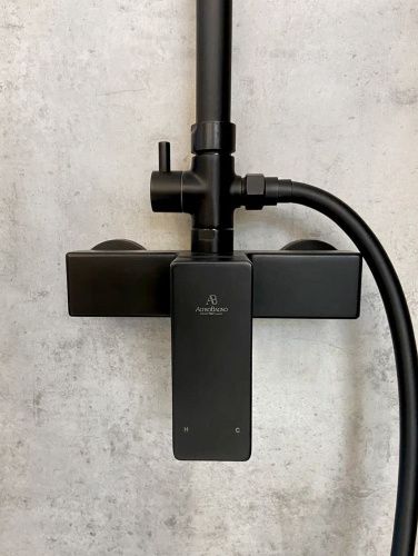 Душевая стойка AltroBagno Lamberto AltroBagnoLamberto030103MB настенная цвет черный - фото 3