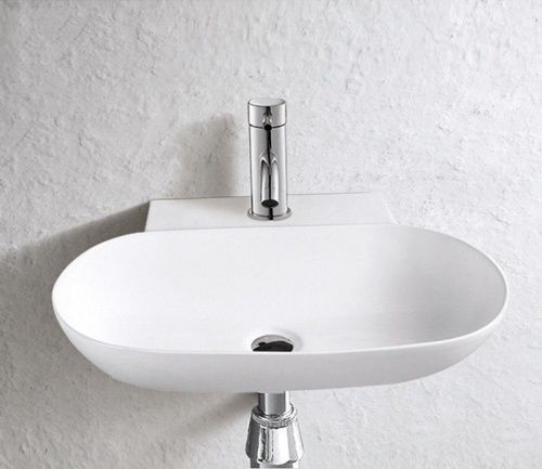 Раковина из сантехнического фаянса CeramaLux 9234 60х40 накладная цвет белый 1 отверстие под смеситель - фото 3