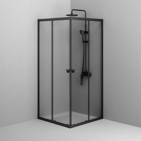 Душевой уголок Am.Pm Sunny W87G-403-9090-BT 90х90 стекло прозрачное профиль черный без поддона