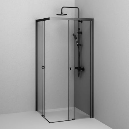 Душевой уголок Am.Pm X-joy W94G-403-9090-BТ1К 90х90 стекло прозрачное профиль черный без поддона
