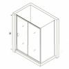 Душевой уголок RGW Passage 35087638-21 130х80 стекло матовое профиль хром без поддона