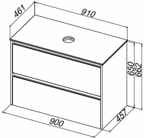 Тумба под раковину Allen Brau Activity 1.34013.PGM 90х50 подвесная цвет серый - фото 4