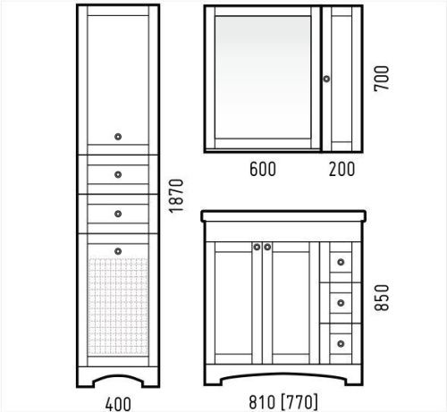 Шкаф Corozo Техас SD-00000328 20х70 подвесной цвет белый - фото 2