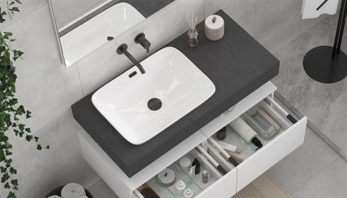 Столешница Velvex UNIT st.UNI.120-627 120х50 подвесная цвет серый - фото 4