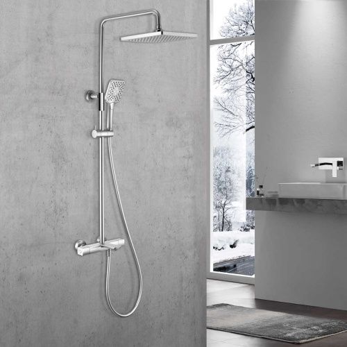 Душевая стойка Vincea Next VSFS-1N1TCH настенная цвет хром с термостатом