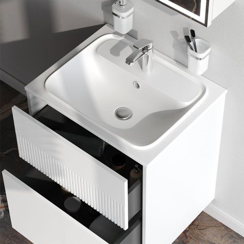 Тумба под раковину Am.Pm Func M8FFUX0602WM 60х50 подвесная цвет белый - фото 4